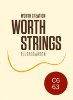 Worth Ukulele Strings Clear Fluoro-Carbon for 6-string Uke 63 inch
