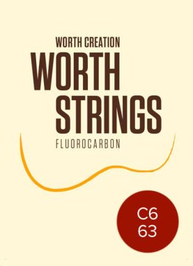 Worth Ukulele Strings Clear Fluoro-Carbon for 6-string Uke 63 inch