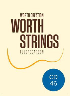 Worth Ukulele Strings Clear Fluoro-Carbon Hard CD 46 inch, Full Set