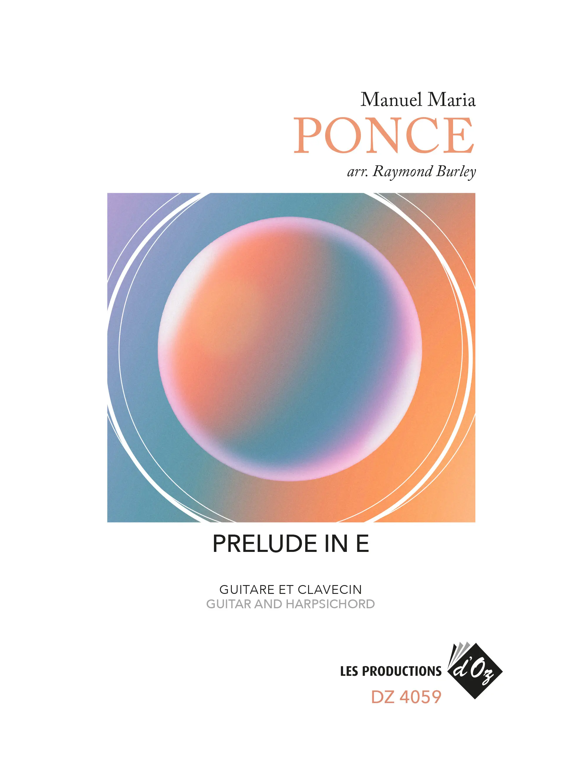 Ponce arr. by Burley | Prelude in E for guitar & harpsichord