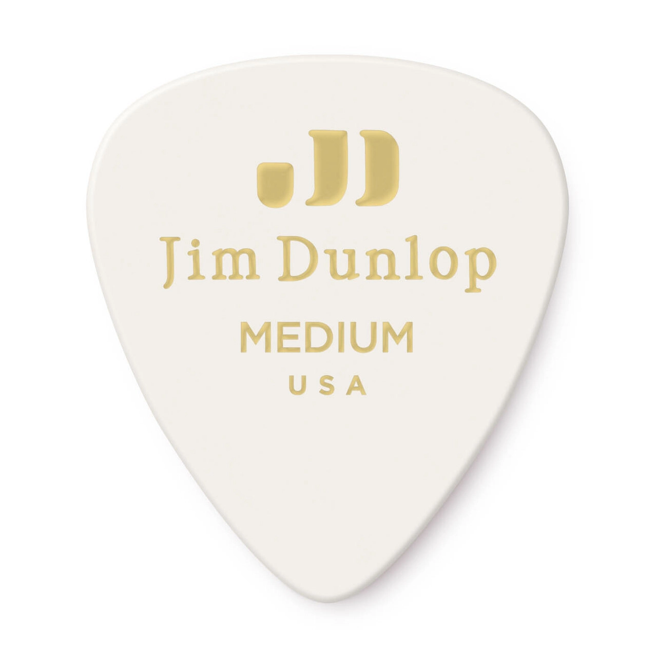 Dunlop Classic Celluloid White Pick Medium, One Pick