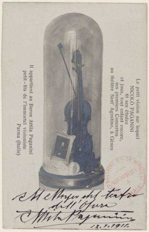 Small violin on which Niccolò Paganini studied