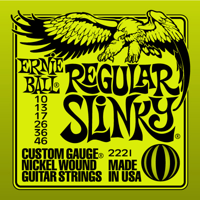 Ernie Ball 2221 Regular Slinky Electric Guitar 10-46 Ernie Ball 2221 Regular Slinky Electric Guitar 10-46