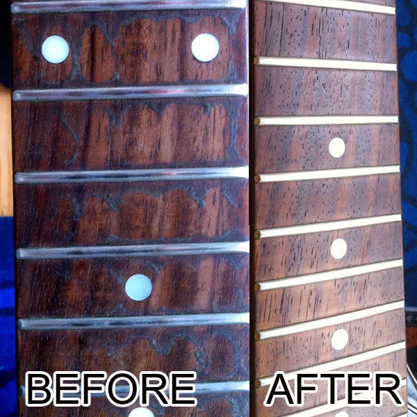 Gibson SG strings change and neck / fret cleaning | Strings By Mail